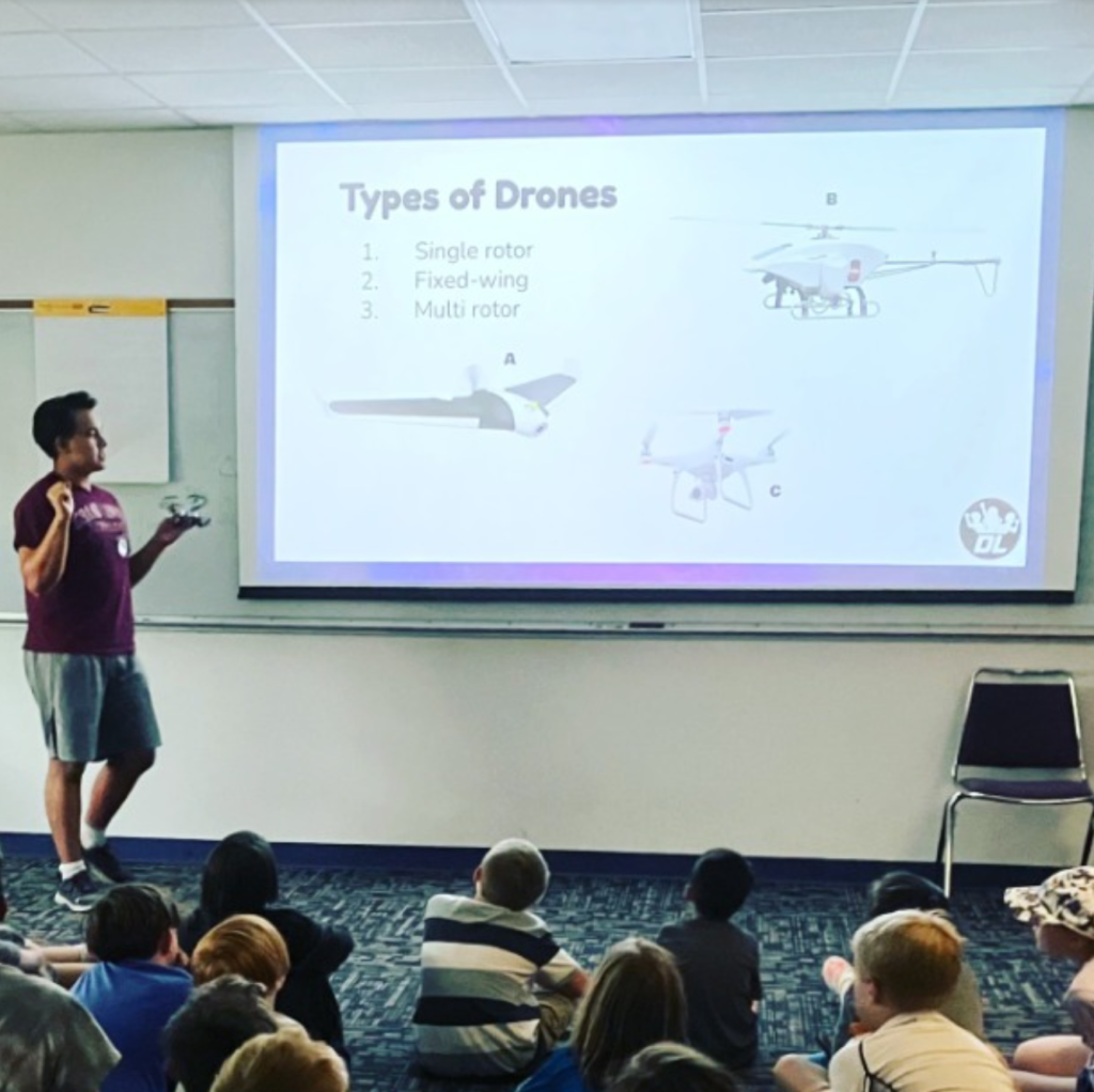 kids and drones